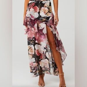 MISA Los Angeles Franca Skirt in Flora Tropical Mix (XXS)